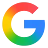 由绿、红、黄、蓝四个色块构成的大写字母“G”。