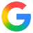 Google 徽标，一个由红、黄、绿、蓝四色组成的大写“G”。