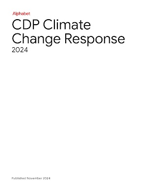 Cover of Alphabet's 2024 CDP Climate Change Response